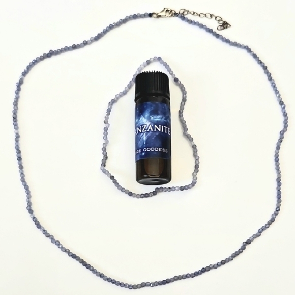 Sage Goddess Jewelry - Tanzanite Necklace Bracelet & Oil Set
